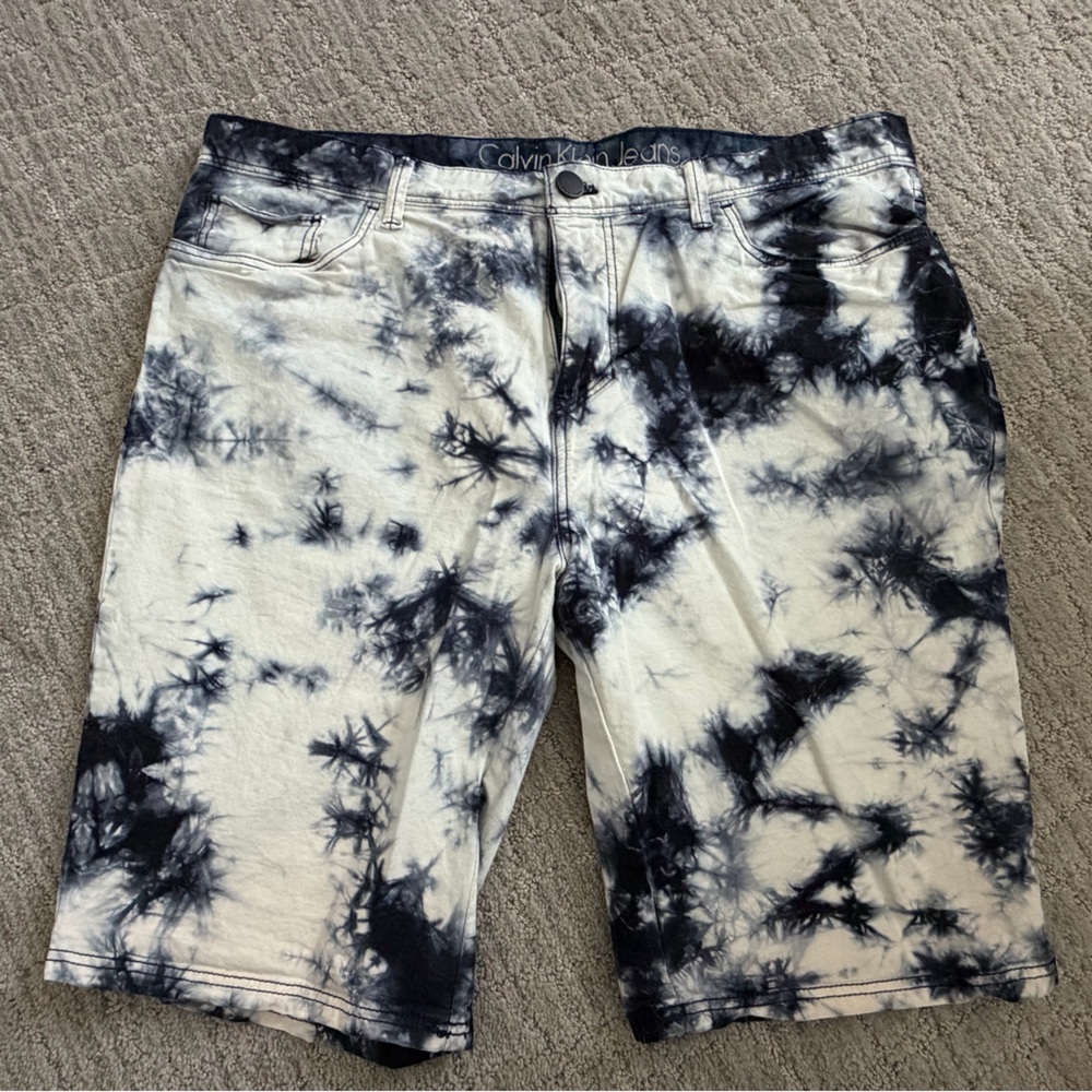 Calvin Klein Jeans Blue Tie-Dye Shorts